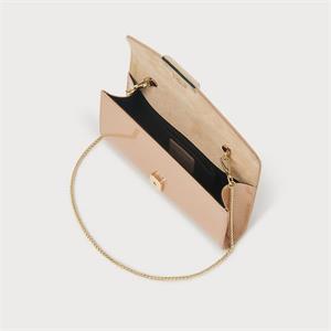 LK Bennett Lucy Nude Patent Clutch